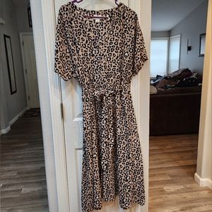 Ava & Viv Leopard Midi Dress